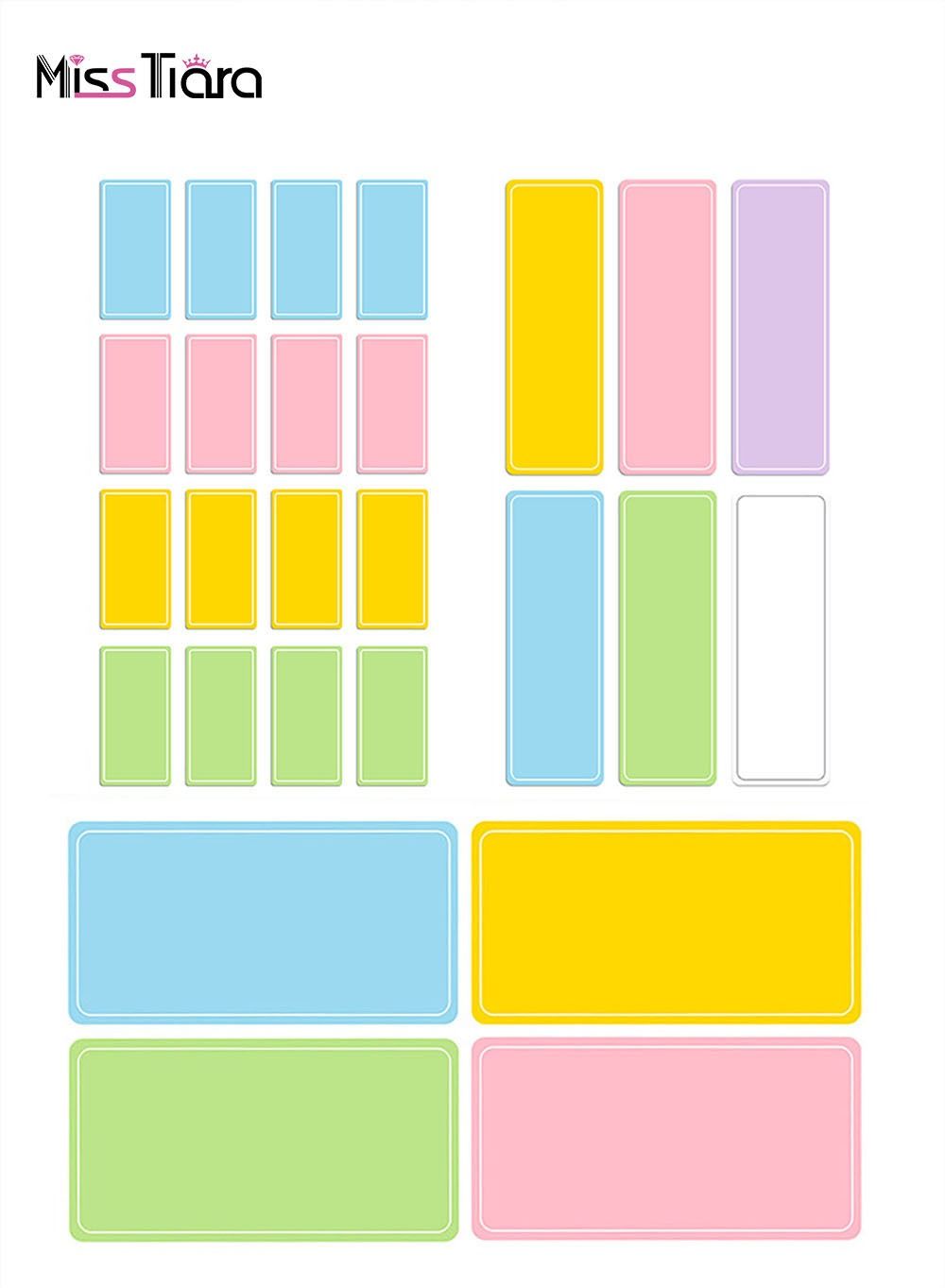 520Pcs Colorful Waterproof Labels Stickers Removable Assorted Colors Self Stick Note Pads Adhesive Name Tag Labels Bright Annotation Post
