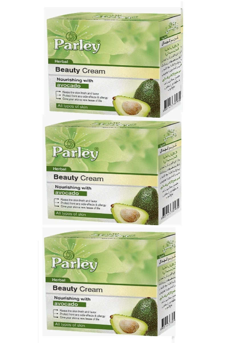 بارلي 3 قطع من كريم الجمال العشبي، المغذي بالأفوكادو
