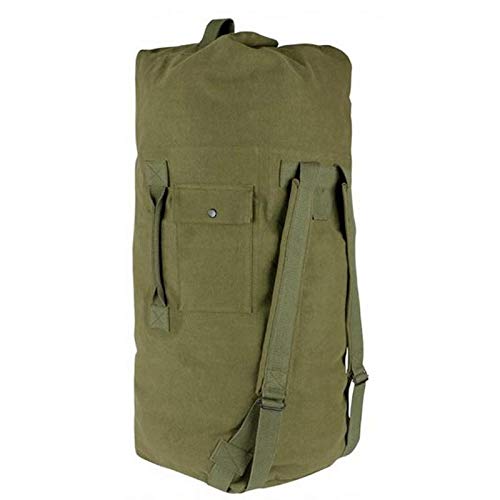 Farm Blue Brand "The Legend" Military Style GI Duffle -A BEST 2 Strap Backpack Style XLarge Duffe-Mil Spec 18oz Canvas -4 Tactical Gear to Dorm -Summer Camp or Laundry Bag - 22" x 38" OD Green - Image 1