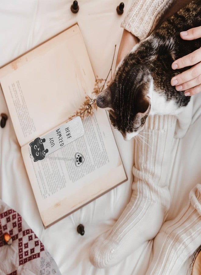 Tyqour Black Cat Bookmarks for Reading with Chain, Funny Cat Book Marks for Women, Cute Birthday Gift for Book Lovers Bookish - Image 5