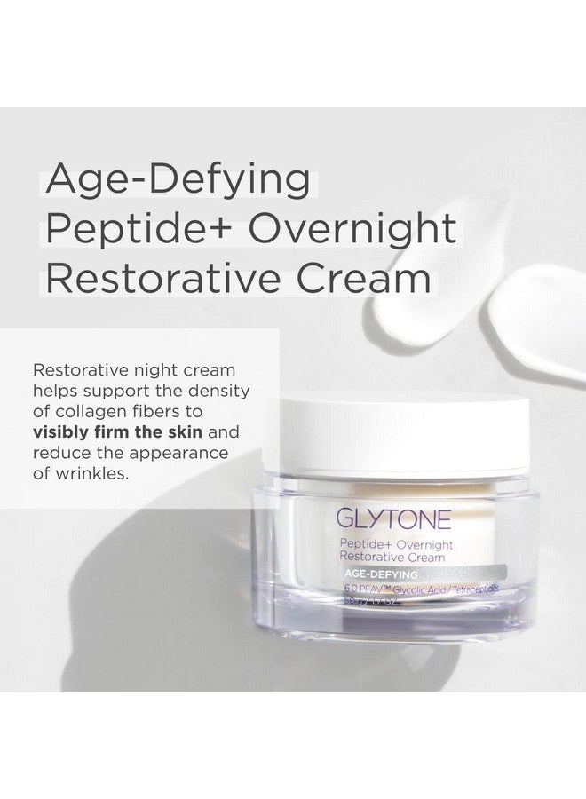 Glytone Age-Defying Peptide+ Overnight Restorative Cream - Dermatologist-Tested, Paraben-Free & Fragrance-Free - 1.7 fl. oz. - Image 2