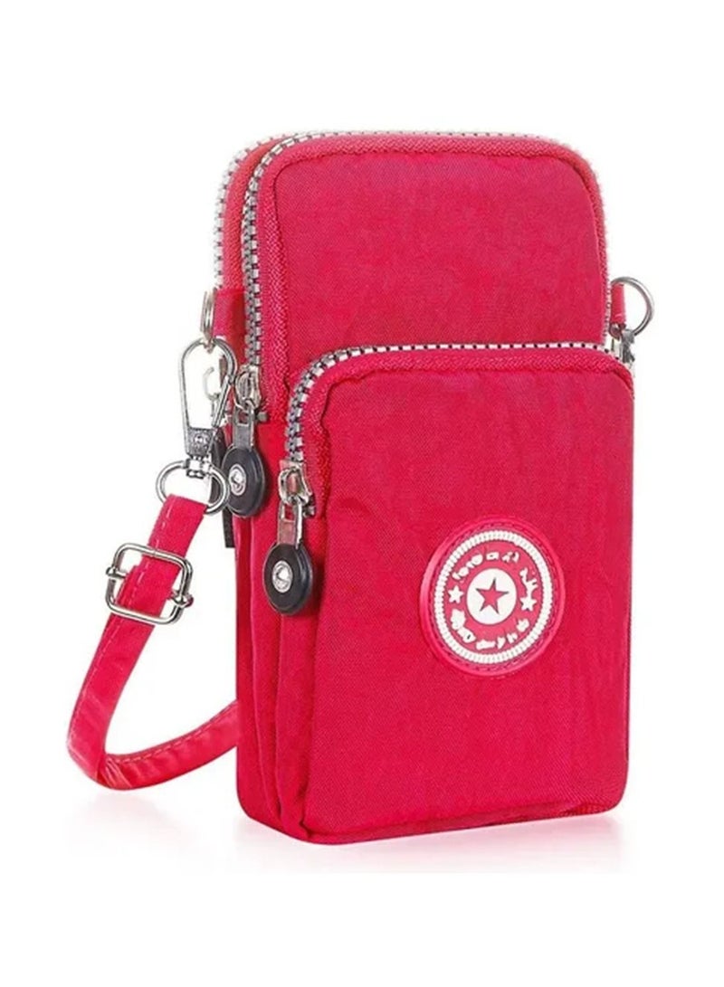 Cell Phone Purse Small Crossbody Bag Smartphone Wallet Phone Holder Pink  - Image 1