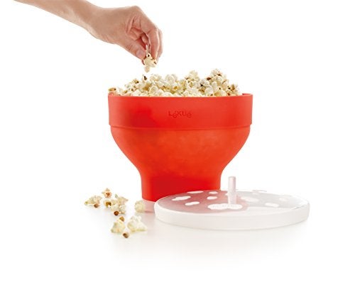 Lekue Microwave Popcorn Popper/Popcorn Maker, Red - Image 1