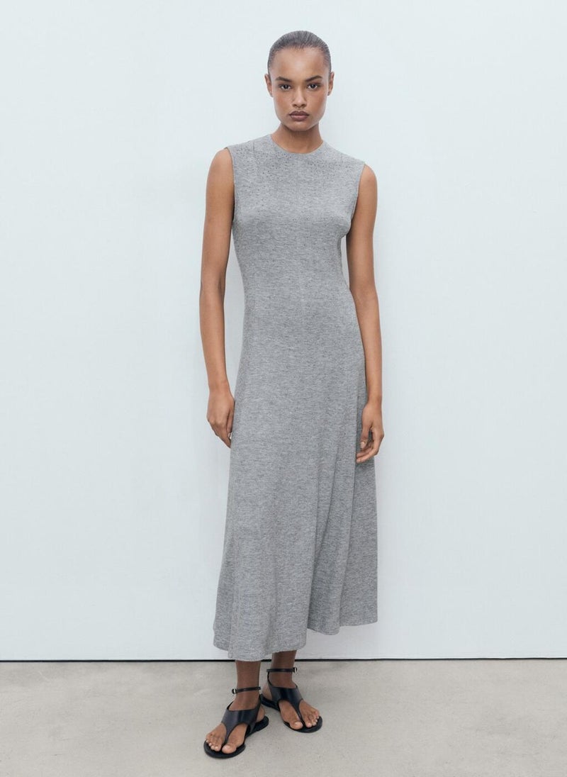 MANGO Midi-dress with rhinestones - Image 1