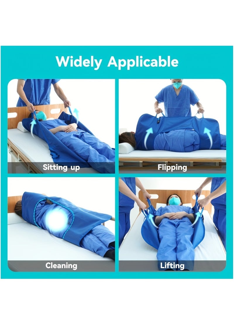 XiuWoo Multipurpose Positioning Bed Pad With Reinforced Handles Reusable Washable Transfer Sheet For Elderly Bedridden Patients Suitable for Nursing Homes Hospitals Aids in Safe Turning Positioning Perfect for Caregivers - Image 5
