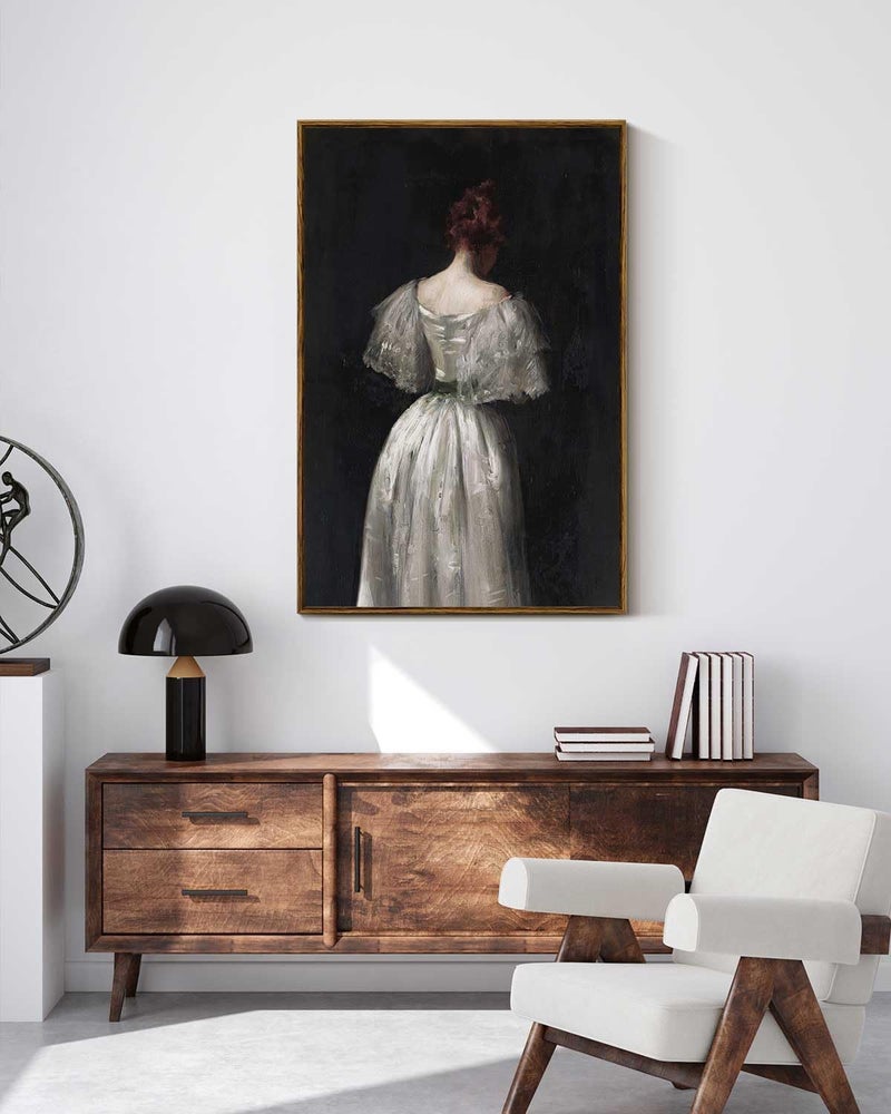 Long term storage compatible Framed Canvas Prints Art Vintage Decor, Dark Academia Female Form Retro Decor, Seventeenth Century Lady Classical Painting Wall Decorations for Bedroom Bathroom Office,24"x36" Repeated use trusted quality - Image 3