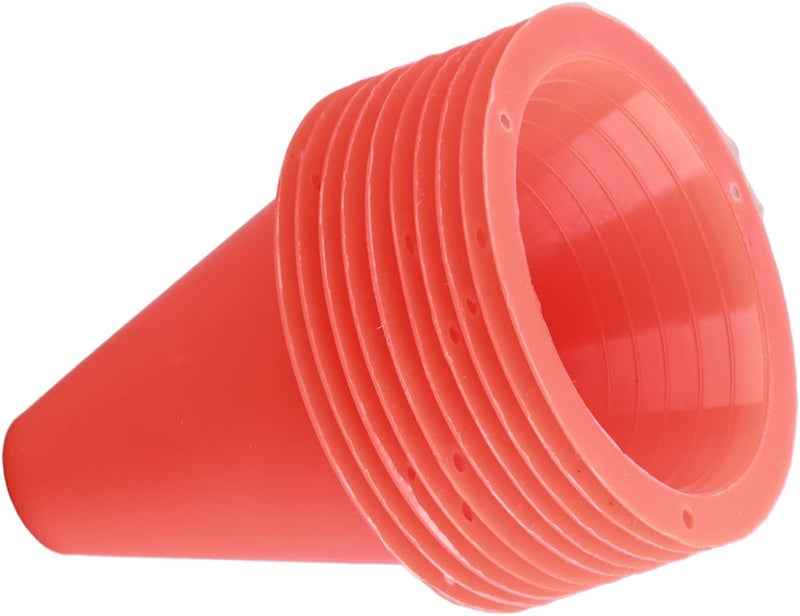 woobles Soccer Training Cone, Agility Soccer Disc Cones Barriers Plastic Marker Holder Sports Accessory (10pcs)-Orange - Image 3