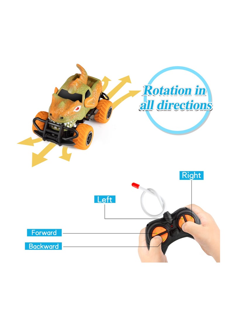 SYOSI Dinosaur Remote Control Car Toys Mini RC Race Car Monster Trucks Toddler Gifts Stunt Toy Car for Boys Age 3 5 6 4 7 - Image 4