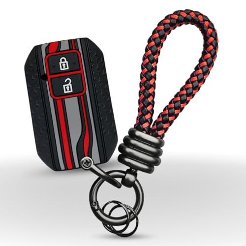 KEYCEPT Tristar Silicone Keycover for Suzuki Swift, Dzire, Ertiga, Brezza, Fronx, Jimny, Ignis, Rumion, Hyryder, E-Vitara, Victoris 2 Button Smart Key with Keychain (Tristar K3). - Image 1