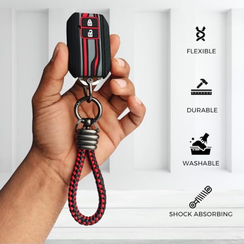 KEYCEPT Tristar Silicone Keycover for Suzuki Swift, Dzire, Ertiga, Brezza, Fronx, Jimny, Ignis, Rumion, Hyryder, E-Vitara, Victoris 2 Button Smart Key with Keychain (Tristar K3). - Image 4