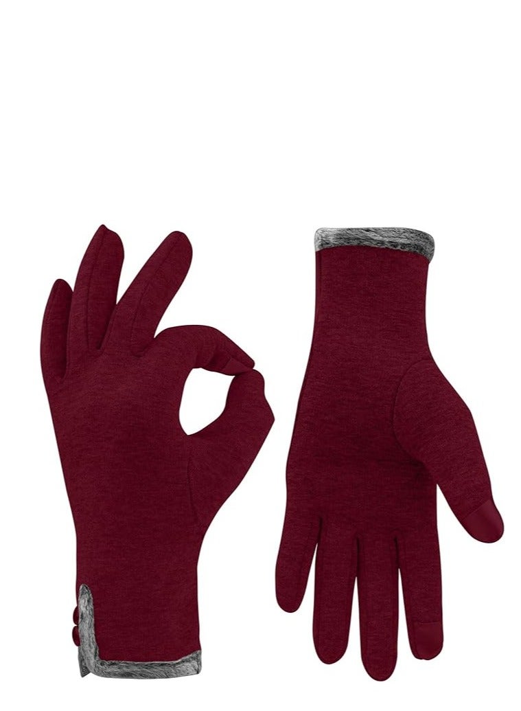 Excefore Women Winter Gloves Warm Touchscreen Gloves Windproof Gloves for Women Girls Ladies Winter Using Gifts - Image 1