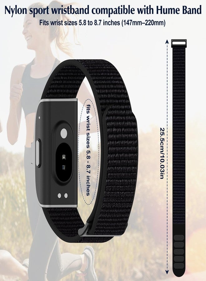 Hexasider 4 Pack Nylon Bands Compatible with Hume Band Replacement Strap, Soft Breathable Slim Fitness Tracker Hume Bands Loop Sport Replacement Wristband for Hume Health Band for Men Women - Image 2