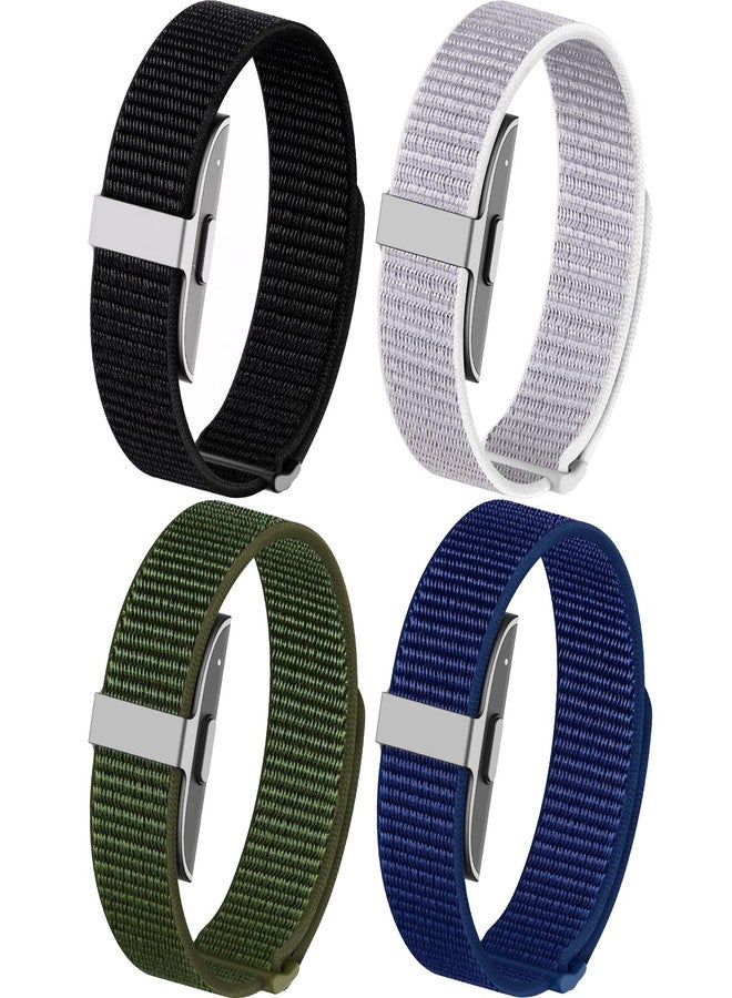 Hexasider 4 Pack Nylon Bands Compatible with Hume Band Replacement Strap, Soft Breathable Slim Fitness Tracker Hume Bands Loop Sport Replacement Wristband for Hume Health Band for Men Women - Image 1