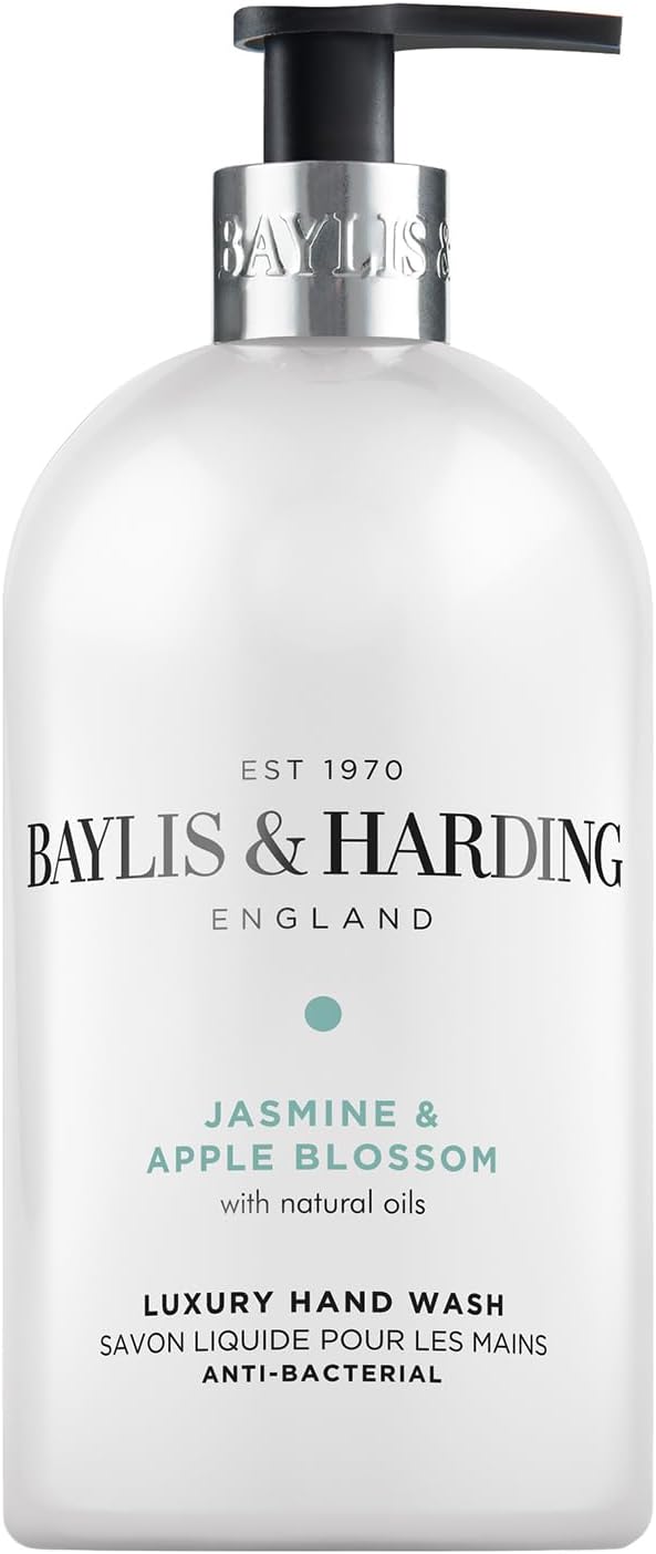 Baylis & Harding غسول يد مضاد للبكتيريا من بايليس هاردينغ برائحة الياسمين وزهرة التفاح 500 مل عبوة من 3 صديقة للنباتيين - Image 2