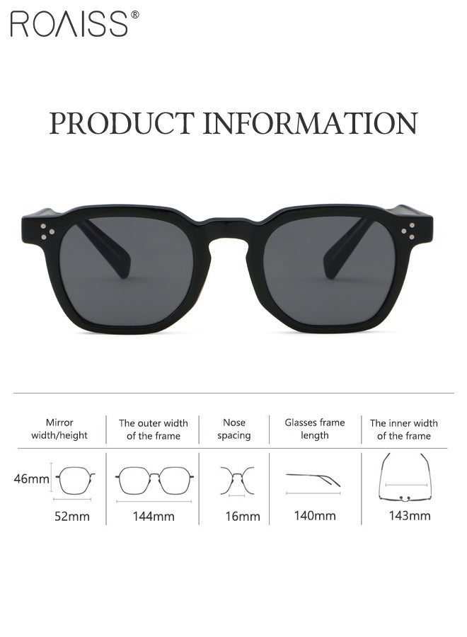 roaiss Square Sunglasses for Men, UV400 Protection Sun Glasses, Fashion Anti-Glare Sun Shades for for Men Driving, Fishing, Traveling, Silver, 52mm - Image 3