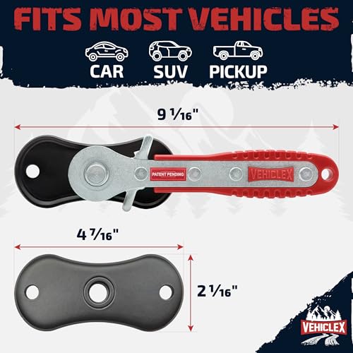 Vehiclex Brake Caliper Compression Tool – Heavy Duty Brake Pad Spreader Tool with Ratcheting Handle & Rib-Reinforced Plates – Caliper Piston Compressor Tool for Cars, SUVs, and Light Trucks - Image 4