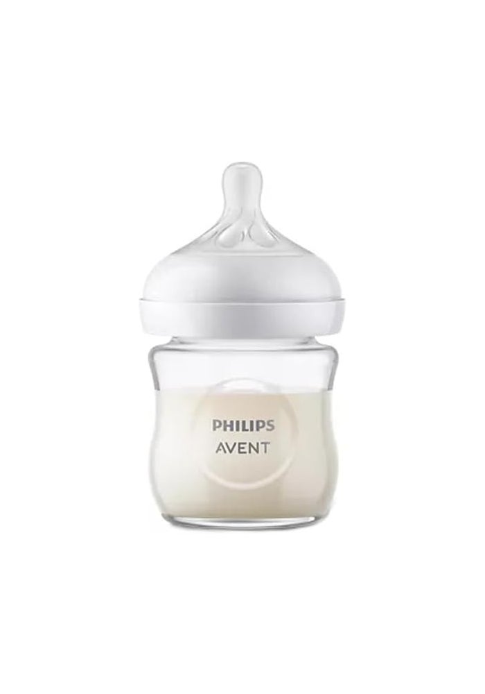Philips Avent Natural Response Glass Baby Bottle - 120 ml, BPA Free for Newborns - Image 2