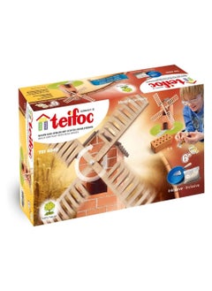 Teifoc Teifoc Windmill 100 pieces Brick Construction Set Toy STEM Building Kit with Real Bricks and Mortar Made in Germany TEI 4040  - Image 3