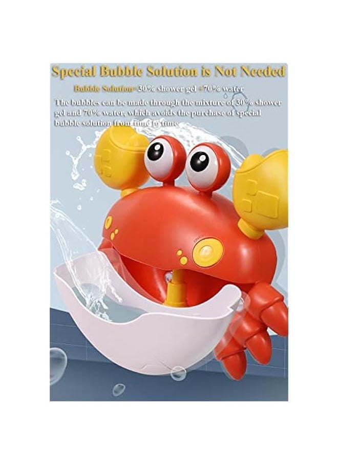 Generic - Bath Toy Bubble Maker, Electric Bathtub Bubble Machine Cartoon Crab Bubble Blower Tub Bubble Maker Crab Bath Toy with Music and Vacuum Suction Cups (Blue) - Image 1