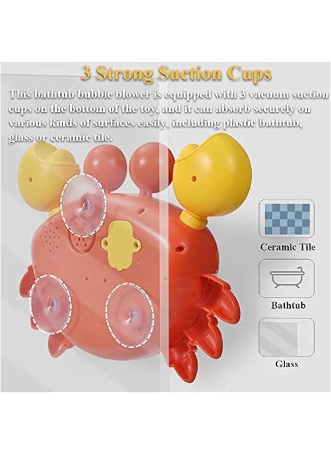 Generic - Bath Toy Bubble Maker, Electric Bathtub Bubble Machine Cartoon Crab Bubble Blower Tub Bubble Maker Crab Bath Toy with Music and Vacuum Suction Cups (Blue) - Image 1
