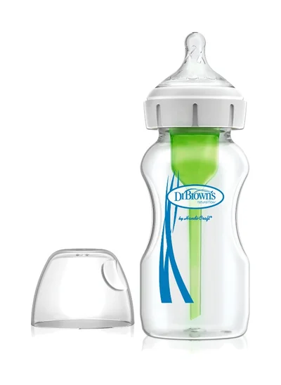 Dr. Brown’s Glass Wide Neck Options And Bottle, 9 oz/270 ml, Pack of 1