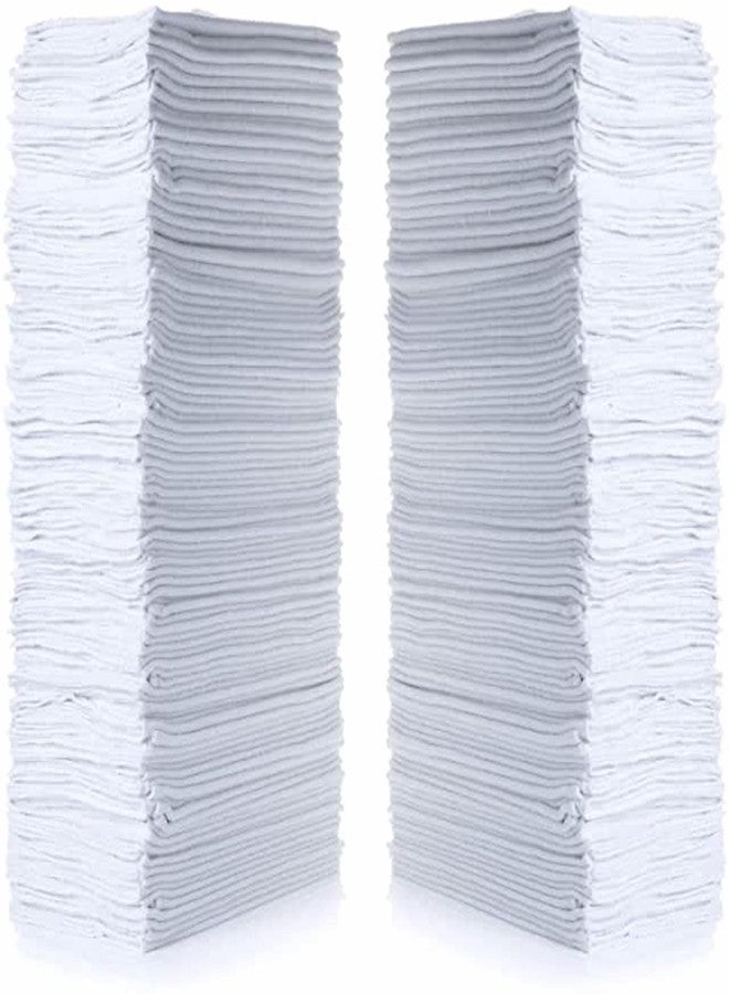 SIMPLI-MAGIC Cotton Shop Towels 14"x12" (150 Pack) - Reusable Cleaning Shop Rags for Automobiles, Industries, Garage and Homes (White) - Image 1