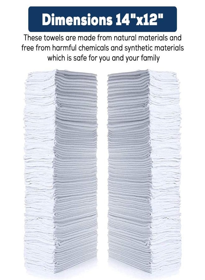SIMPLI-MAGIC Cotton Shop Towels 14"x12" (150 Pack) - Reusable Cleaning Shop Rags for Automobiles, Industries, Garage and Homes (White) - Image 3