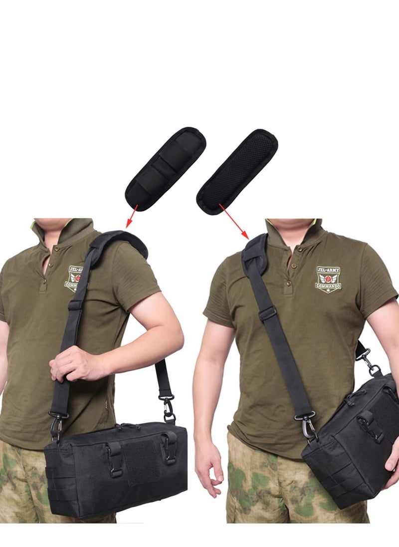 SYOSI - 2-Pack Removable Shoulder Strap Pads, Decompression Breathable Portable Backpack Active Replacement Straps Shoulder Pads, Curved for Guitar Pads, Strap Pads, Shoulder Pain Relief - Image 1