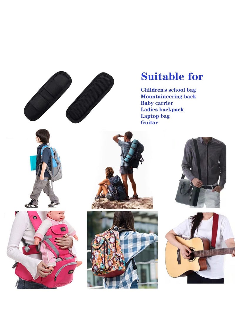 SYOSI - 2-Pack Removable Shoulder Strap Pads, Decompression Breathable Portable Backpack Active Replacement Straps Shoulder Pads, Curved for Guitar Pads, Strap Pads, Shoulder Pain Relief - Image 1