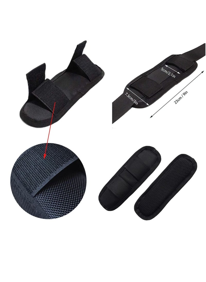 SYOSI - 2-Pack Removable Shoulder Strap Pads, Decompression Breathable Portable Backpack Active Replacement Straps Shoulder Pads, Curved for Guitar Pads, Strap Pads, Shoulder Pain Relief - Image 1