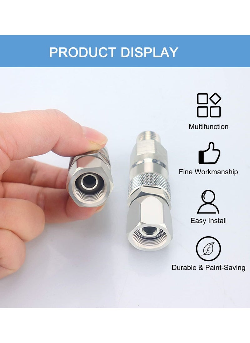 SYOSI Sprayer Swivel Joint, 1/4 Inch Stainless Steel Airless High Pressure Spray Gun Hose Swivel Connector Accessories, High Pressure Painting Supplies, Swivel Fittings for Paint Sprayers and Hose  - Image 4