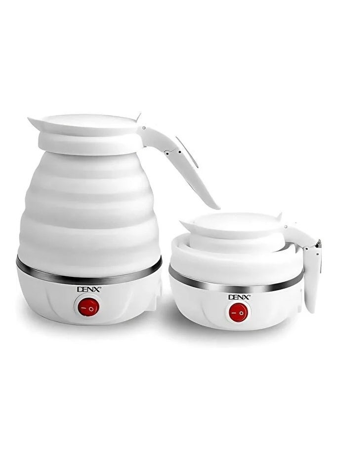Denx Portable Folding Electric Kettle for Travel – Compact 600W Kettle with Collapsible Design, Food-Grade Silicone Body, Auto Shut-Off & Boil-Dry Protection – DX1768 Ideal for Outdoor & Office Use - Image 1