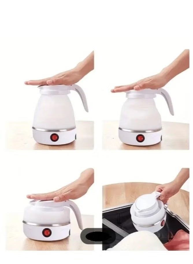 Portable Folding Electric Kettle for Travel – Compact 600W Kettle with Collapsible Design, Food-Grade Silicone Body, Auto Shut-Off & Boil-Dry Protection – Ideal for Outdoor & Office Use - Image 2