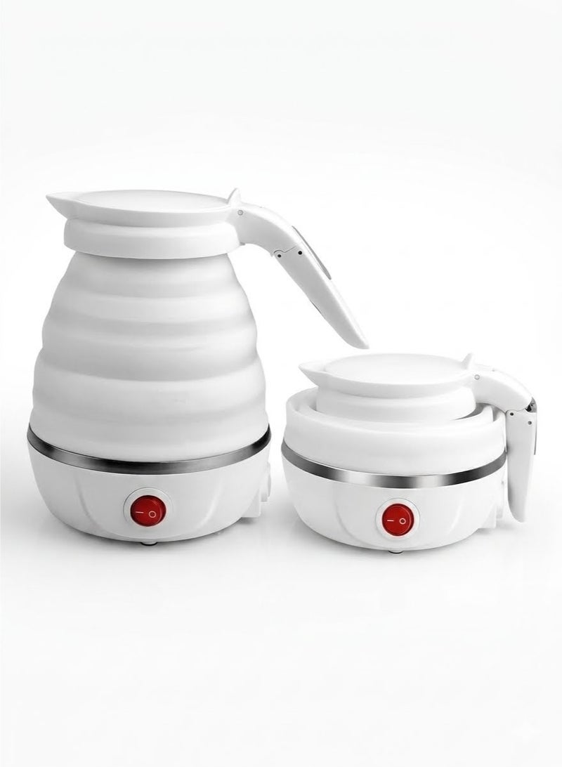 Portable Folding Electric Kettle for Travel – Compact 600W Kettle with Collapsible Design, Food-Grade Silicone Body, Auto Shut-Off & Boil-Dry Protection – Ideal for Outdoor & Office Use - Image 1