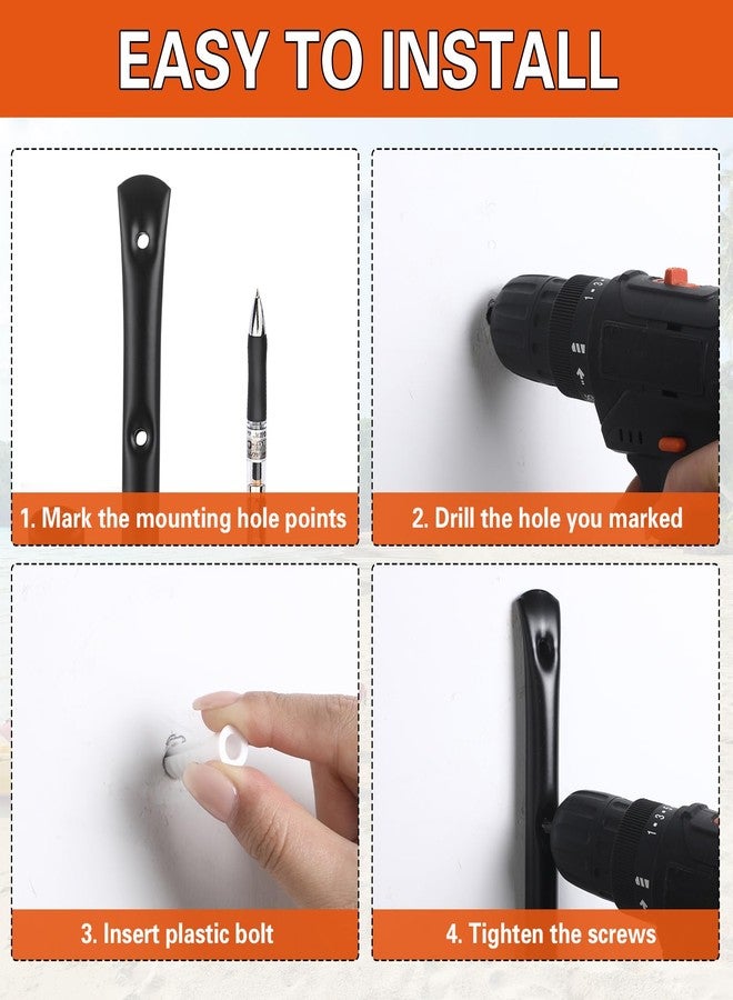 JaGely 4 Pcs Wall Mount Kayak Storage Rack 15Inch Garage Storage Heavy Duty Hooks Canoe Hanger Hooks Jumbo Arm Kayak Rack for Paddle Board, Ladder, Bicycle, Folding Chairs, Surfboard, Snowboard - Image 4