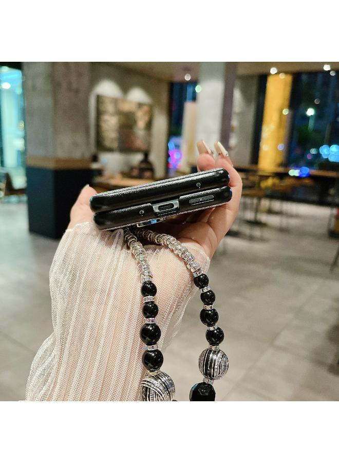 erorex Case For Motorola Razr 40 Ultra Gradient Color Glitter Shockproof Protective Phone Case With Bead Chain - Image 4