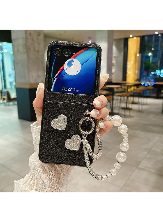 erorex Case For Motorola Razr 40 Ultra Gradient Color Glitter Shockproof Protective Phone Case With Bead Chain - Image 2