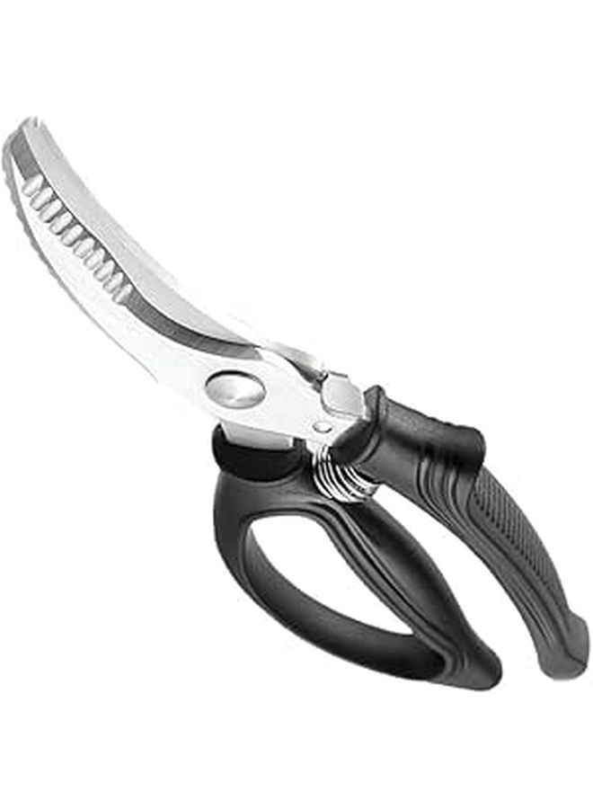 Heavy Duty Kitchen Shears Stainless Steel Serrated Blade Cuts Poultry Bones Fish Vegetables - Image 1