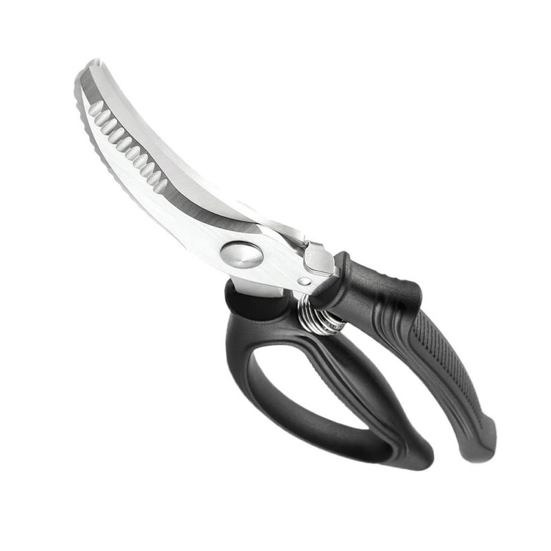 Heavy Duty Kitchen Shears Stainless Steel Serrated Blade Cuts Poultry Bones Fish Vegetables - Image 2