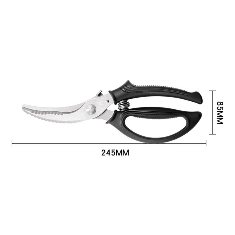 Heavy Duty Kitchen Shears Stainless Steel Serrated Blade Cuts Poultry Bones Fish Vegetables - Image 3