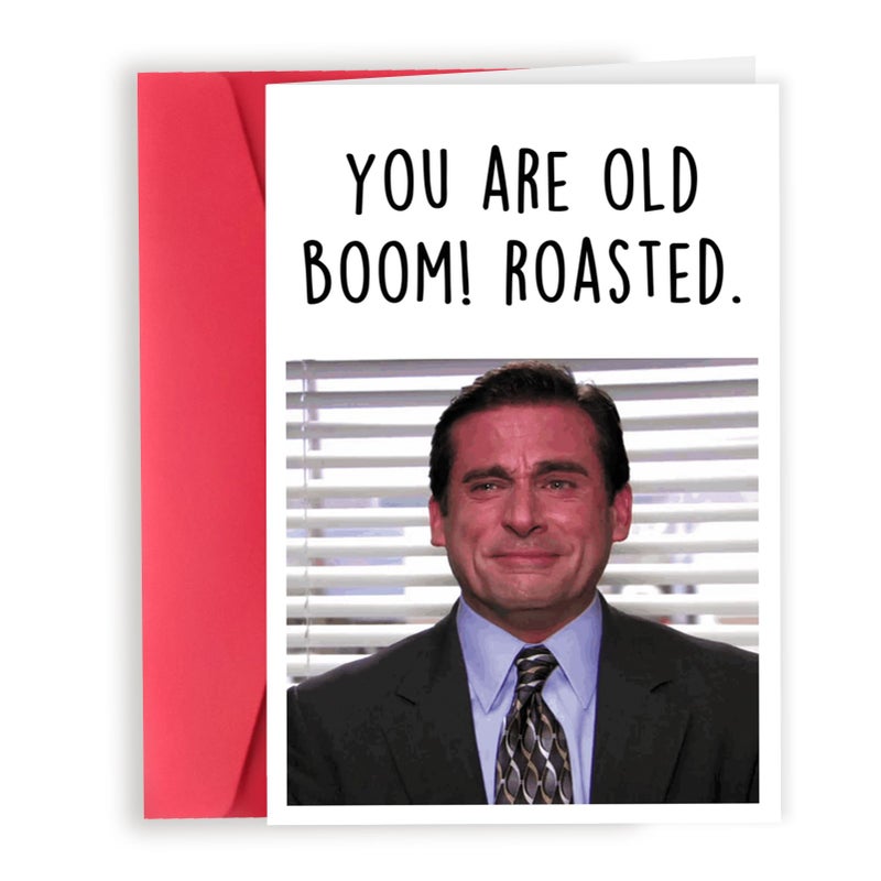 Londue Funny Birthday Card for Her Him, The Office Birthday Gifts for Men Women, Michael Scott Card, Humor Bady Gifts for TV Show Fans - Image 1