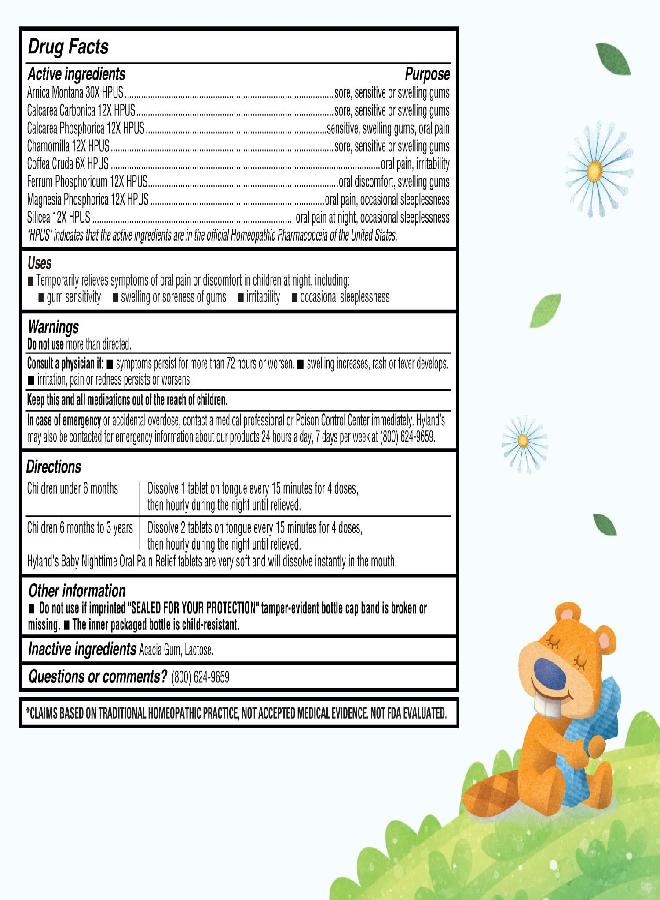 Hyland's Naturals Baby Nighttime Soothing Tablets with Chamomilla, Natural Relief of Oral Discomfort, Irritability, and Swelling, 125 Count - Image 2