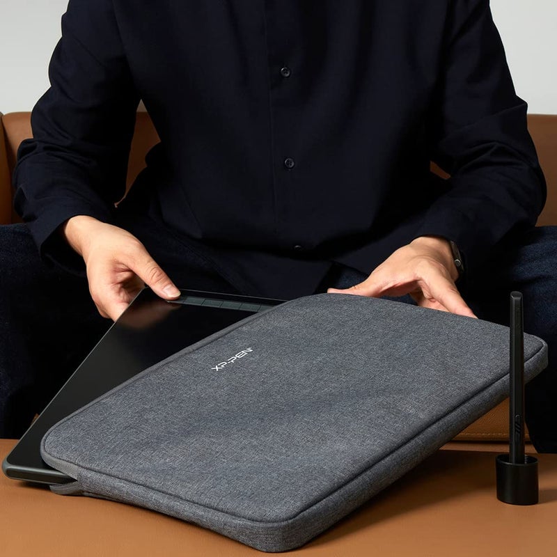 XPPen ACJ09 Carry Protective Bag Portable Protective Case Suitable for Any 10x6 inch Tablet Including Deco Fun L, Deco 01 V2, Deco Pro S, Star G960S & S Plus, Star 03 V2, Grey - Image 5