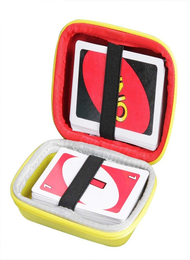 Anleo Hard Travel Case for Mattel UNO Classic Card Game(Only Case) (Yellow+Red) - Image 1