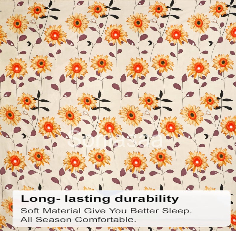 Soniasaa 320 TC Cotton Feel All Around Elastic Fitted Bedsheet, Elastic Fitted Bedsheet Single Size Bedsheet for Single Bed with 1 Pillow Cover, Size - 72 x 36 x 8 Inche Color - Image 2