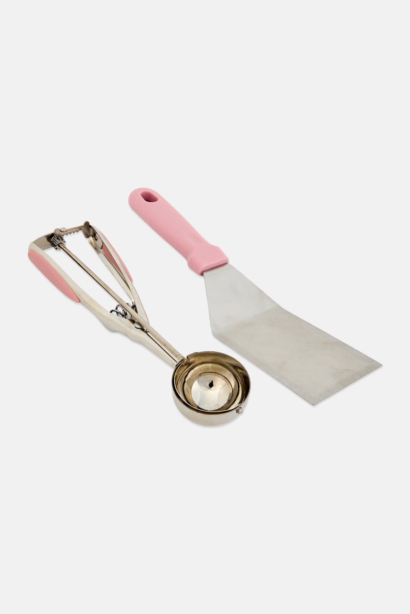 Bombay 2 Pcs Cookie Scoop And Turner Set, Old Rose - Image 2