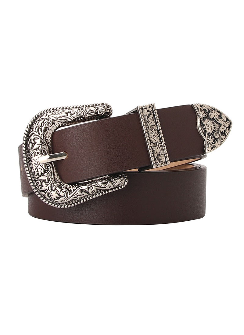 Generic - Classic Ladies Retro Pin Buckle Belt Cool Versatile Fashion Black - Image 1