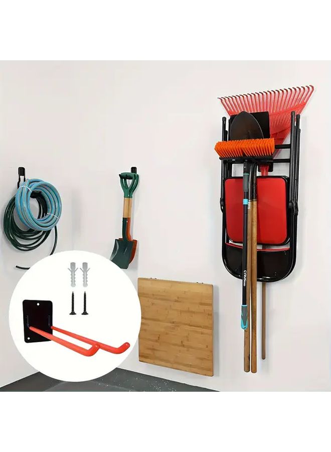 Wall Mounted Garden Tool Organizer 3Pcs Set Two Color Garage Storage Hooks - Image 4