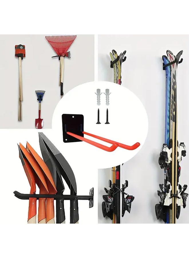 Wall Mounted Garden Tool Organizer 3Pcs Set Two Color Garage Storage Hooks - Image 2