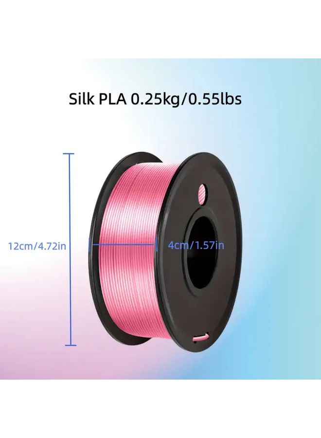 Silk Pink PLA 3D Printer Filament 1.75mm 250g Spool Compatible with FDM Printers - Image 2